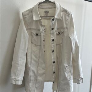 LOGO by Lori Goldstein Off-White Denim Jacket